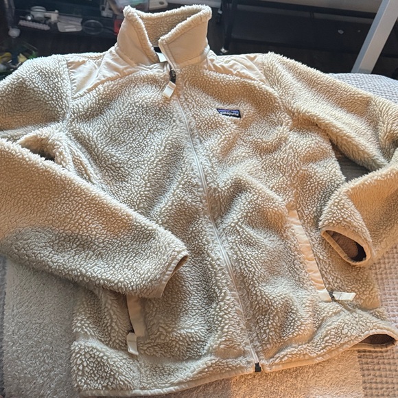 PATAGONIA Women's Off-White Teddy Jacket size M - Picture 2 of 8